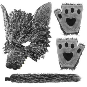 9617 Werewolf Wolf Costume For Adult Kids With Big Bad Wolf